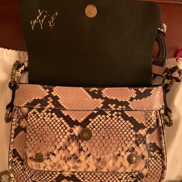zadig voltaire Kate Wild Bag Snake Print Leather Beige Detachable Chain SOLD OUT - Picture 6 of 11